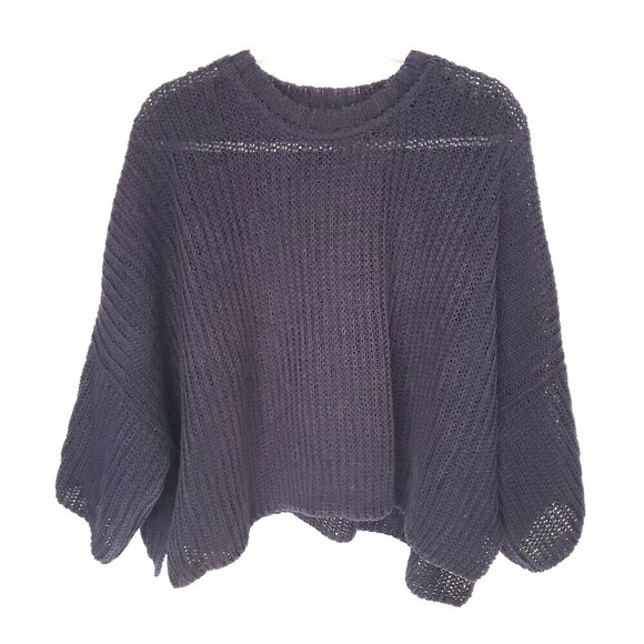 Vintage Eskandar Knit 100% Linen Sweater Womens Large Blue see through Lagenlook - Picture 6 of 16